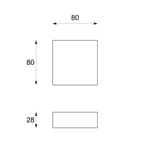 Tavolino da salotto Obsydian - cm 80 X 80 H. 28 | Duzzle