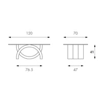 Tavolino da salotto Connectio White Agata con piana in vetro - cm 70 X 120 H. 41 | Duzzle