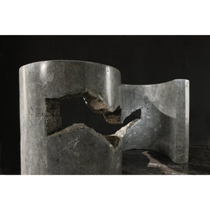 Tavolino da salotto Solus Grey Tagalog con piana in vetro - cm 70 X 120 H. 36 | Duzzle