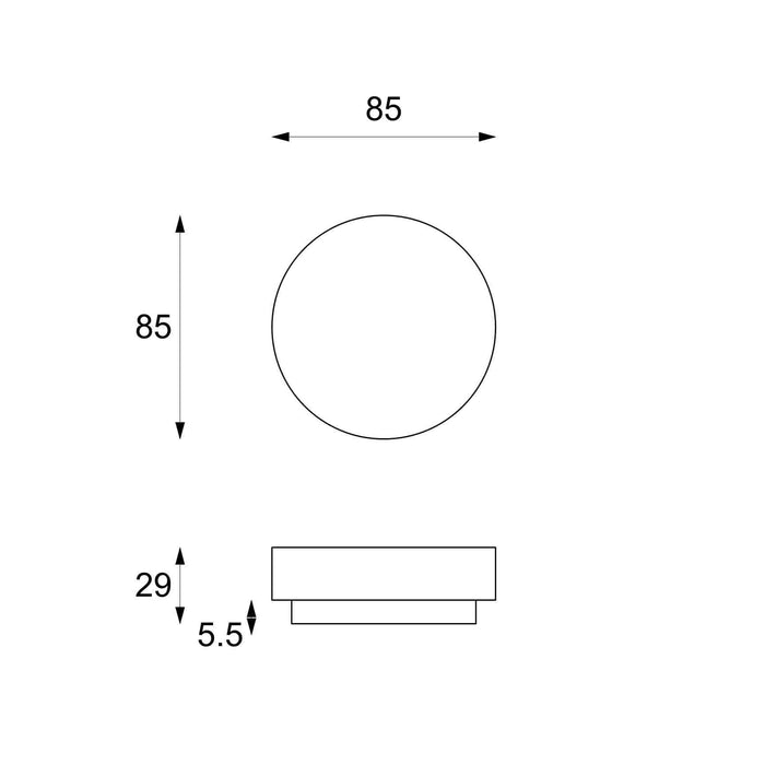 Tavolino da salotto Orbis Grey Tagalog - cm 85 X 85 H. 28 | Duzzle