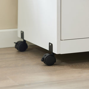 Mobile microonde Credenza cucina con route, bianco, FSB12-W