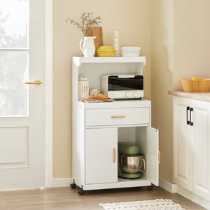 Mobile microonde Credenza cucina con route, bianco, FSB12-W