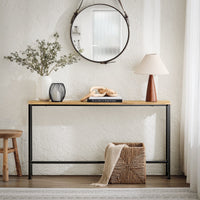 Tavolo da Consolle Vintage Tavolo da Ingresso Tavolo per Divano salvaspazio L120*P20*A65 cm Naturale FSB19-E