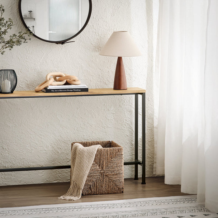 Tavolo da Consolle Vintage Tavolo da Ingresso Tavolo per Divano salvaspazio L120*P20*A65 cm Naturale FSB19-E