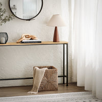 Tavolo da Consolle Vintage Tavolo da Ingresso Tavolo per Divano salvaspazio L120*P20*A65 cm Naturale FSB19-E