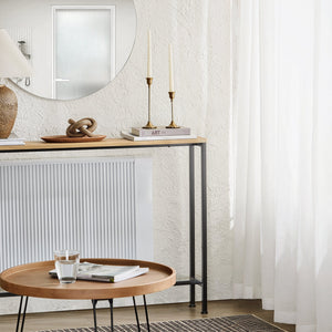 Tavolo da Consolle Vintage Tavolo da Ingresso Tavolo per Divano salvaspazio L120*P20*A80 cm Naturale FSB19-L-E