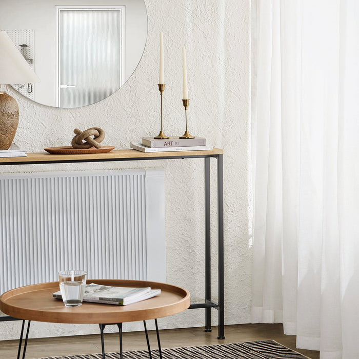 Tavolo da Consolle Vintage Tavolo da Ingresso Tavolo per Divano salvaspazio L120*P20*A80 cm Naturale FSB19-L-E