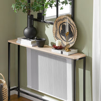 Tavolo da Consolle Vintage Tavolo da Ingresso Tavolo per Divano salvaspazio L120*P20*A80 cm Beige FSB19-XL-Z