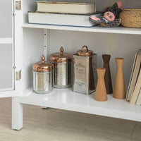 Credenza Cucina Vetrina Soggiorno Cantinetta Bianca L80*P34*A80 cm FSB23-W