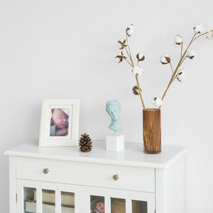 Credenza Cucina Vetrina Soggiorno Cantinetta Bianca L80*P34*A80 cm FSB23-W