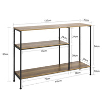 Tavolo da Consolle Vintage Tavolo da Ingresso Tavolo per Divano salvaspazio 3 Ripiani FSB35-PF
