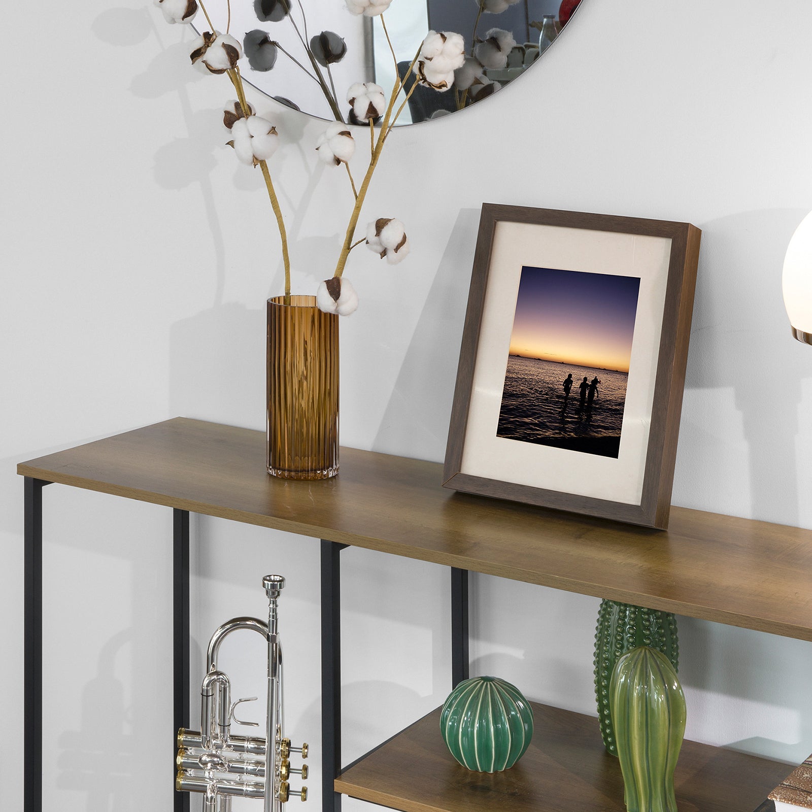 Tavolo da Consolle Vintage Tavolo da Ingresso Tavolo per Divano salvaspazio 3 Ripiani FSB35-PF