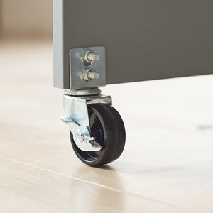 Credenza con ante scorrevoli Isola cucina con piano di lavoro espandibile Credenza cucina Credenza grigio chiaro 110x68x97cm, FSB36-HG