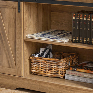 Credenza con ante scorrevoli, Mobile da ingresso, Scarpiera, Armadietto multifunzionale Noce FSB60-BR SoBuy