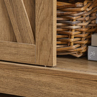 Credenza con ante scorrevoli, Mobile da ingresso, Scarpiera, Armadietto multifunzionale Noce FSB60-BR SoBuy