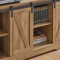 Credenza con ante scorrevoli, Mobile da ingresso, Scarpiera, Armadietto multifunzionale Noce FSB60-BR SoBuy