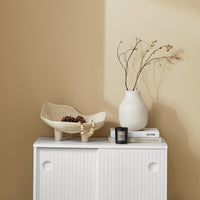 Credenza con anta scorrevole, Cassettiera, Mobile da cucina, Scarpiera da ingresso, Bianco, 70x37x87cm, FSB62-W SoBuy