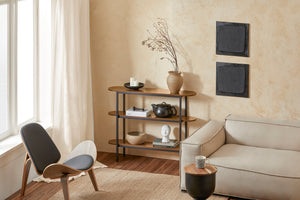 Tavolo Consolle da ingresso Tavolino stretto Tavolo decorativo Marrone 110x25x86cm FSB67-WS SoBuy