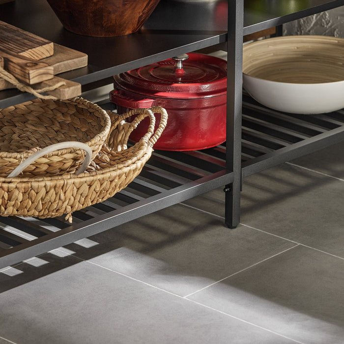 Credenza Isola Cucina Con 1 Cassetto E 5 Ripiani Aperti Cassettiera Credenza Ingresso Tavolo Bar Multifunzionale Stile Vintage 120x45x91cm FSB85-PF SoBuy