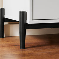 SoBuy Credenza con 3 cassetti e 2 ante, Credenza decorativa, Consolle laterale stretta Bianco 86x40x108cm FSB94-W