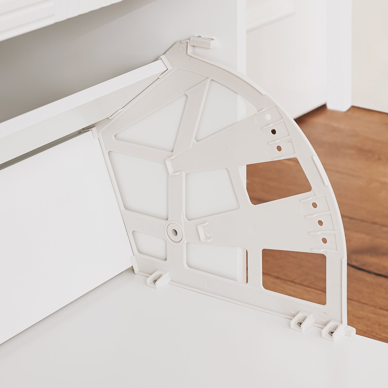 SoBuy Scarpiera con 2 scomparti e 1 anta, Credenza decorativa, Consolle laterale stretta Bianco 59x40x115cm FSB95-W