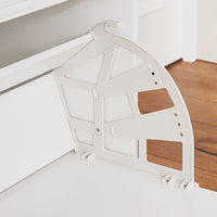 SoBuy Scarpiera con 2 scomparti e 1 anta, Credenza decorativa, Consolle laterale stretta Bianco 59x40x115cm FSB95-W