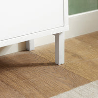 Scarpiera Slim da Ingresso con 4 ante e 4 scomparti Salvaspazio 100x19x91 cm Bianco FSR100-W