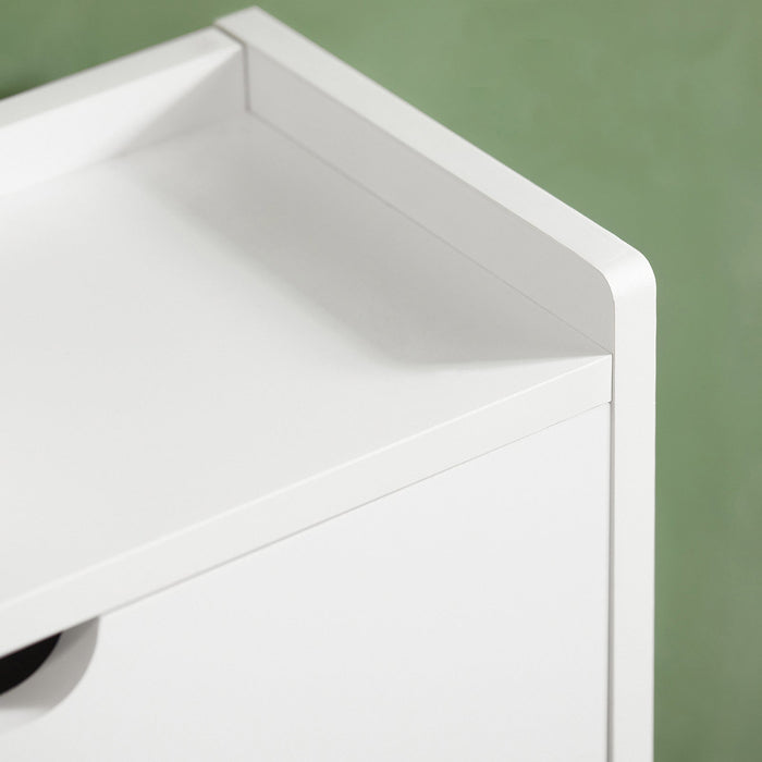 Scarpiera Slim da Ingresso con 4 ante e 4 scomparti Salvaspazio 100x19x91 cm Bianco FSR100-W