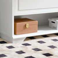 Scarpiera con 2 ribalte, 1 vano a giorno e 1 anta, Scarpiera stretta con cassetti, Bianco, 120x26x111 cm FSR104-W