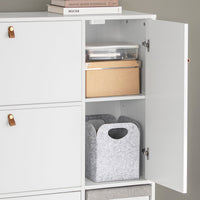 Scarpiera ribaltabile con 3 ribalte Scarpiera con 6 ripiani Scarpiera con sedia Mobile Ingresso 95x30x113 cm FSR107-W