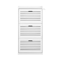 Scarpiera con 3 ribalte Scarpiera con 6 ripiani Portascarpe salvaspazio regolabili bianco, FSR108-W