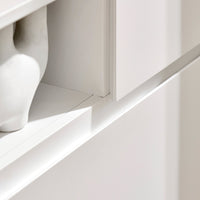 Scarpiera con 2 ribalte, 2 vani a giorno e 1 anta, Portascarpe salvaspazio regolabili bianco FSR111-W