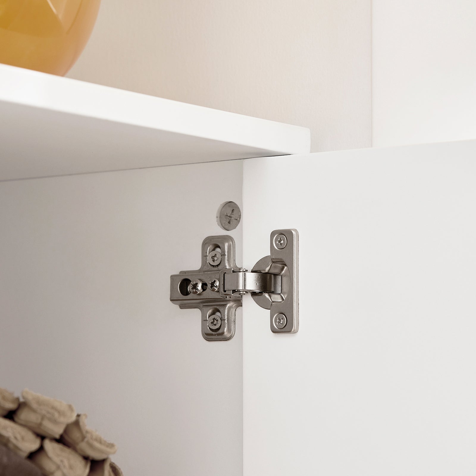 Scarpiera con 2 ribalte, 2 vani a giorno e 1 anta, Portascarpe salvaspazio regolabili bianco FSR111-W