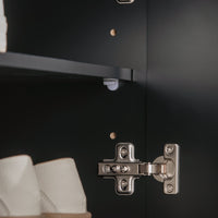 Panca Scarpiera Ingresso Con Seduta, Cassapanca Contenitore Con 2 Ante, 90x34x46cm FSR117-SCH