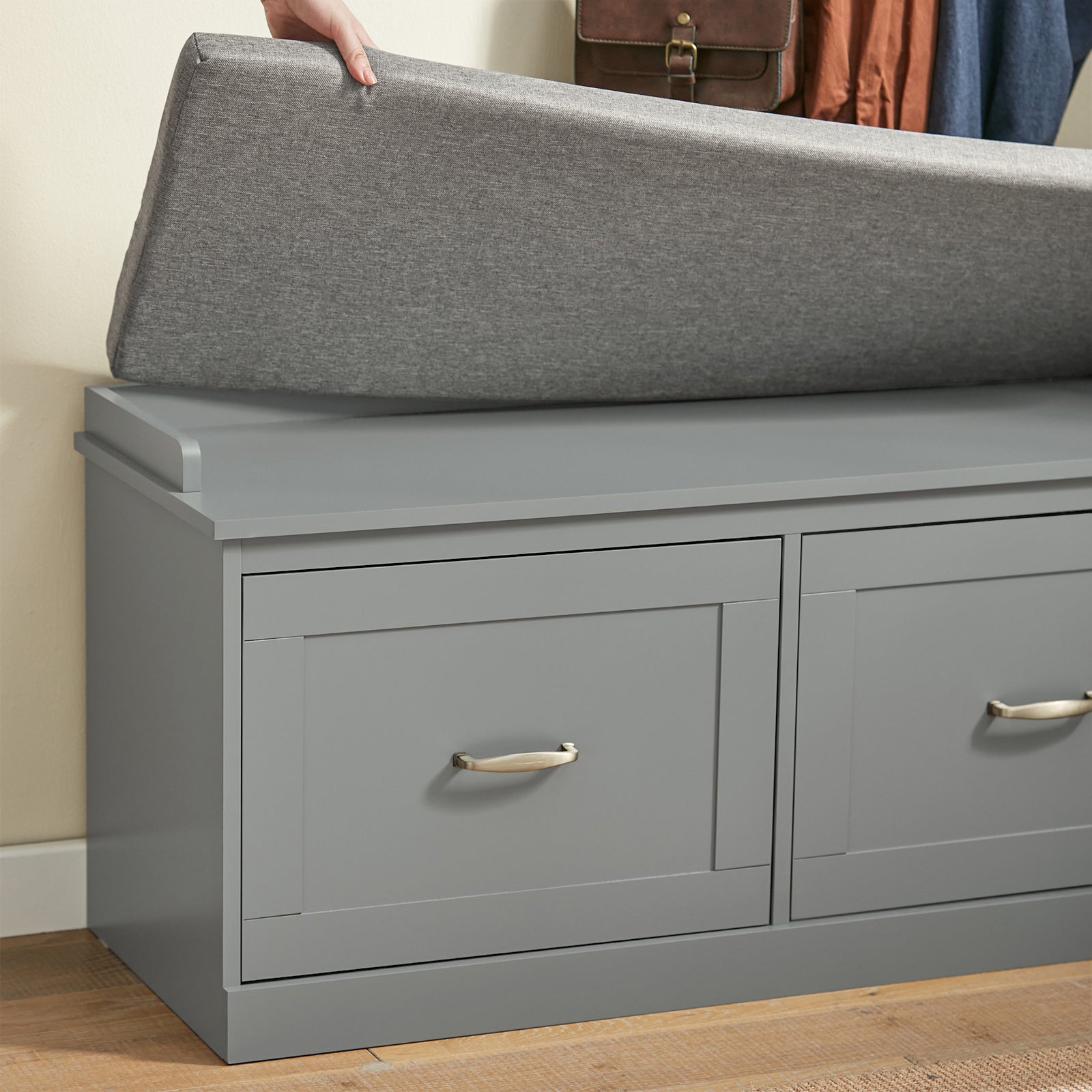 Scarpiera con seduta Panca con vano portaoggetti Panca per ingresso Scarpiera cassettiera 98x37x49cm FSR131-HG