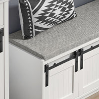 Scarpiera con seduta Panca con vano contenitore scarpiera con ante scorrevoli 120x35x45cm FSR133-W SoBuy