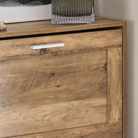 Scarpiera ribaltabile Scarpiera a 2 ribalte Portascarpe salvaspazio Slim, 60x23x79cm Noce FSR137-F SoBuy