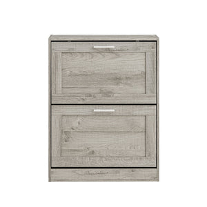 Scarpiera ribaltabile Scarpiera a 2 ribalte Portascarpe salvaspazio Slim, 60x23x79cm Grigio FSR137-HG SoBuy