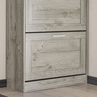 Scarpiera ribaltabile Scarpiera a 2 ribalte Portascarpe salvaspazio Slim, 60x23x79cm Grigio FSR137-HG SoBuy