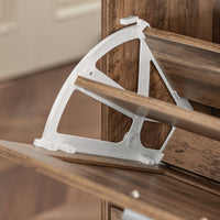 Scarpiera Ribaltabile Scarpiera A 3 Ribalte Portascarpe Salvaspazio Slim, 60x23x115cm, Noce, FSR137-L-F SoBuy