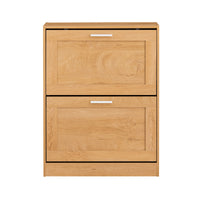 Scarpiera ribaltabile Scarpiera a 2 ribalte Portascarpe salvaspazio Slim, 60x23x79cm Naturale FSR137-N SoBuy