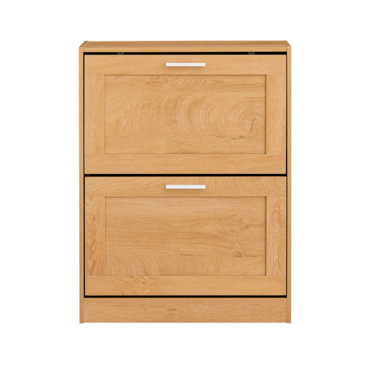 Scarpiera ribaltabile Scarpiera a 2 ribalte Portascarpe salvaspazio Slim, 60x23x79cm Naturale FSR137-N SoBuy