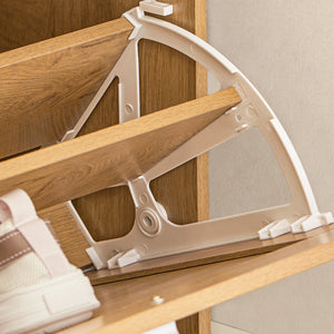 Scarpiera ribaltabile Scarpiera a 2 ribalte Portascarpe salvaspazio Slim, 60x23x79cm Naturale FSR137-N SoBuy