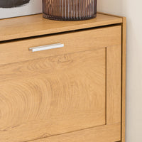 Scarpiera ribaltabile Scarpiera a 2 ribalte Portascarpe salvaspazio Slim, 60x23x79cm Naturale FSR137-N SoBuy