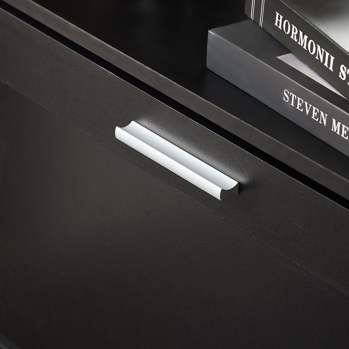 SoBuy Scarpiera ribaltabile Scarpiera a 2 ribalte Portascarpe salvaspazio Slim, 60x25x80cm, Nero, FSR137-SCH