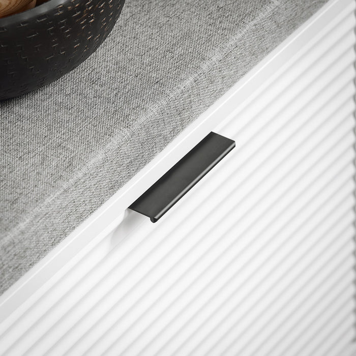 Panca Da Ingresso Scarpiera Con Sedile Scarpiera Con 2 Ribalte Bianco 105x35x48 Cm FSR147-W