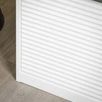 Panca Da Ingresso Scarpiera Con Sedile Scarpiera Con 2 Ribalte Bianco 105x35x48 Cm FSR147-W