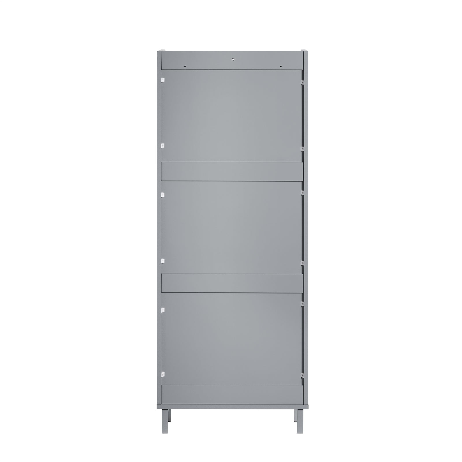 Scarpiera Con Ribalte Scarpiera Con Ripiani Scarpiera Portascarpe Salvaspazio 3 ante Grigio L50xP19xA129cm FSR151-H-HG