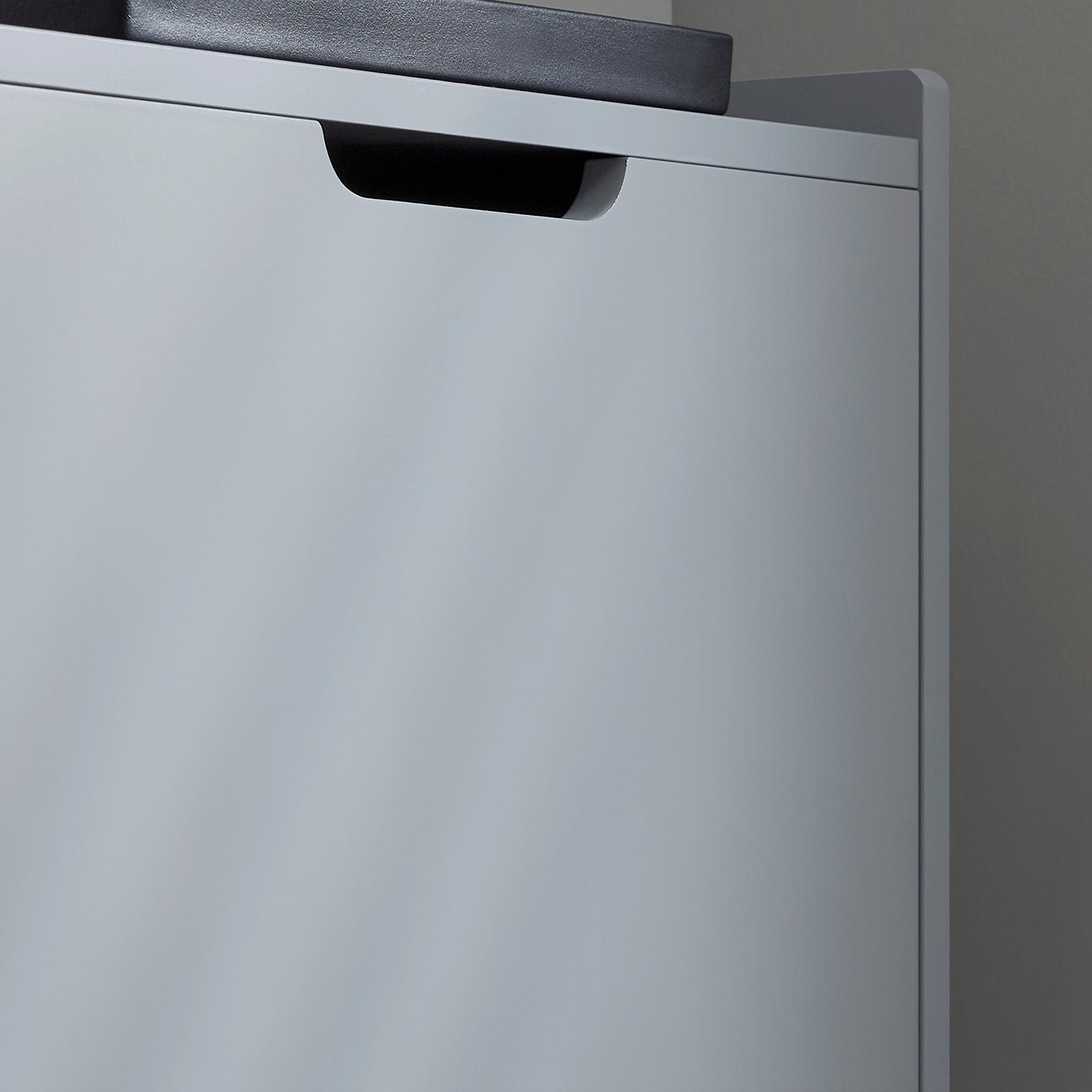 Scarpiera Con Ribalte Scarpiera Con Ripiani Scarpiera Portascarpe Salvaspazio 3 ante Grigio L50xP19xA129cm FSR151-H-HG