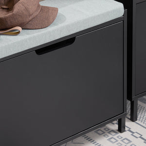 Scarpiera con 1 ribalte Scarpiera con 2 ripiani Scarpiera Portascarpe salvaspazio Regolabili Nero L60xP24xA52 cm FSR151-K-SCH